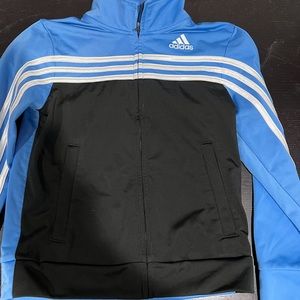 Blue and black Adidas sweater | Size: Kids small (size 8)